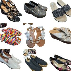 Bulk Women’s Flats Sandals Shoe Lot Of 9 Name Brand Wholesale Reseller Great ROI